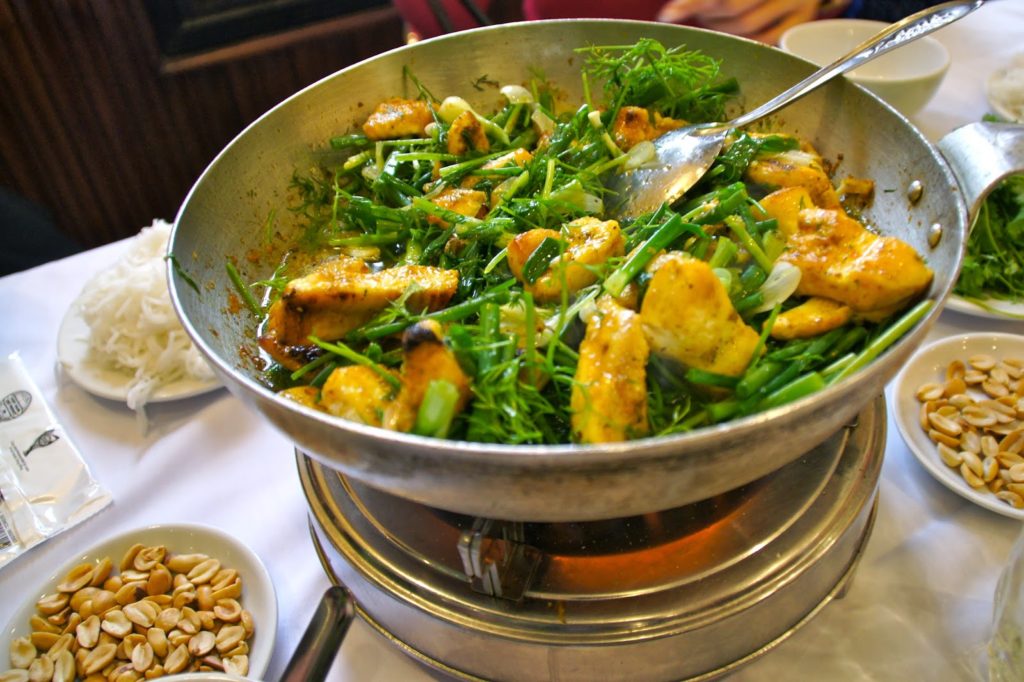 Cha Ca, plat de poisson de Hanoi, Vietnam