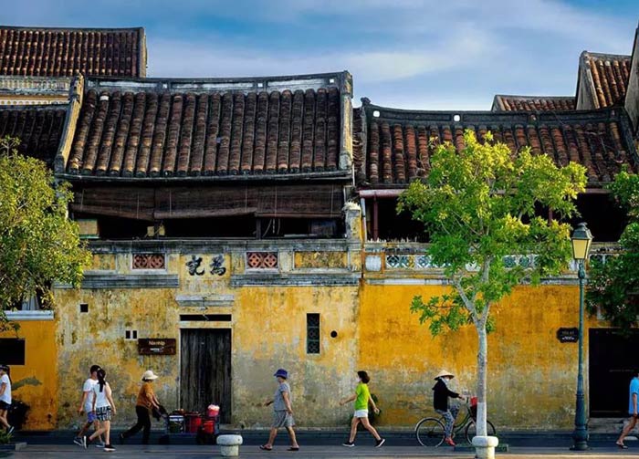 Maison aux murs jaunes de Hoi An, Vietnam