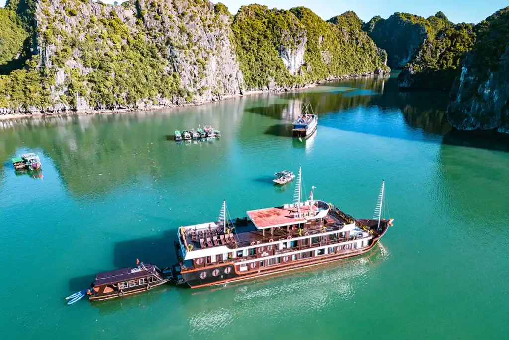 Bateau Cozy vu du ciel
