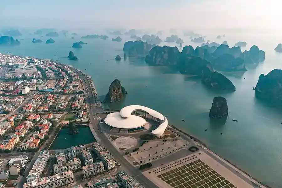 Ville de Halong vue du ciel
