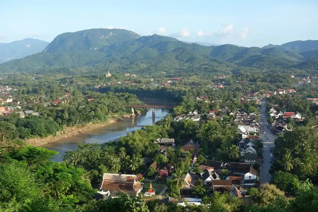 Vue aérienne Luang Prabang, Laos