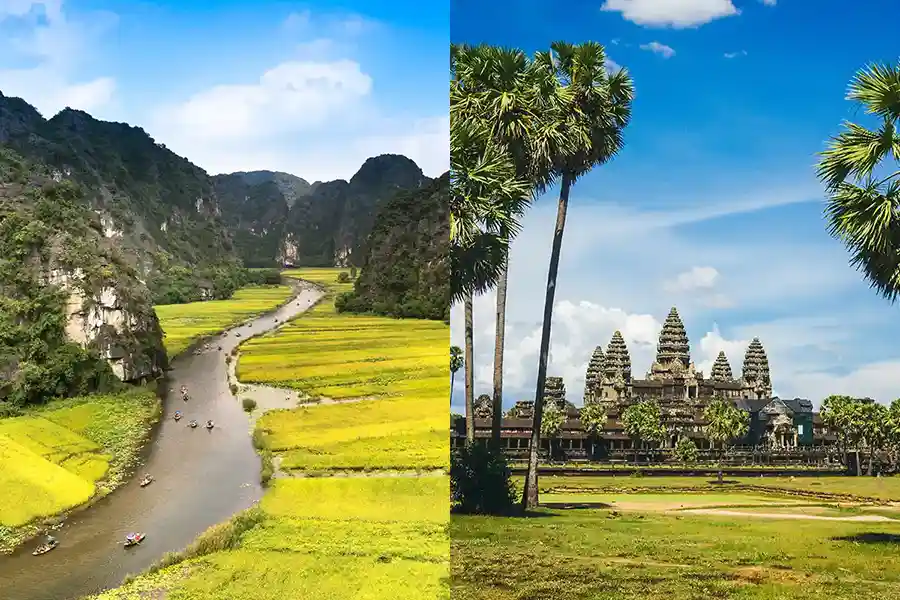 Landscapes of Vietnam and Cambodia