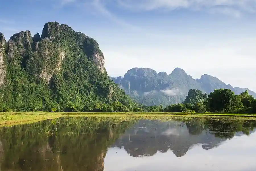Paysages karstiques de Vang Vieng, Laos